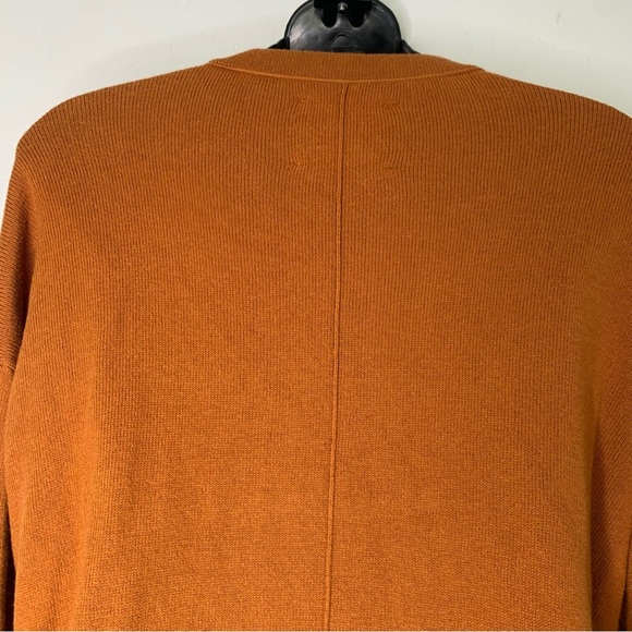 Lucky Brand Burnt Orange Oversized V-Neck Button Cardigan Sweater Small - Picture 9 of 16